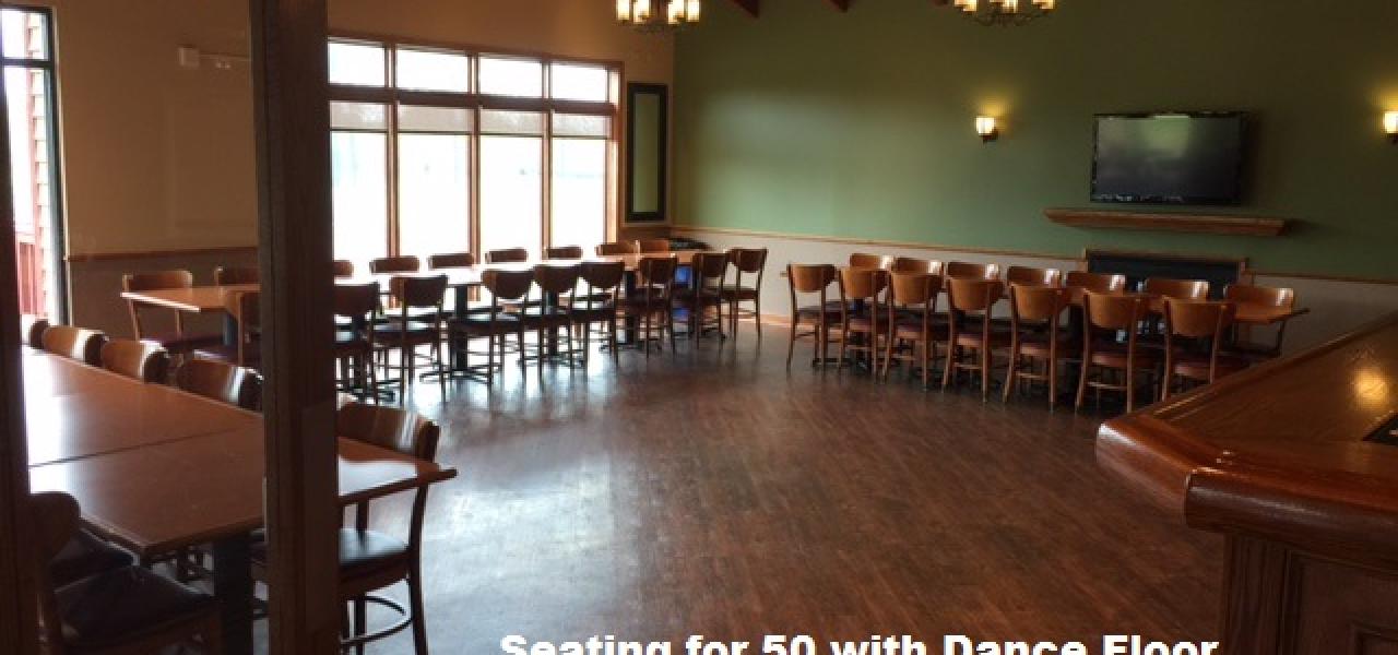 Seating for 50 with dance floor